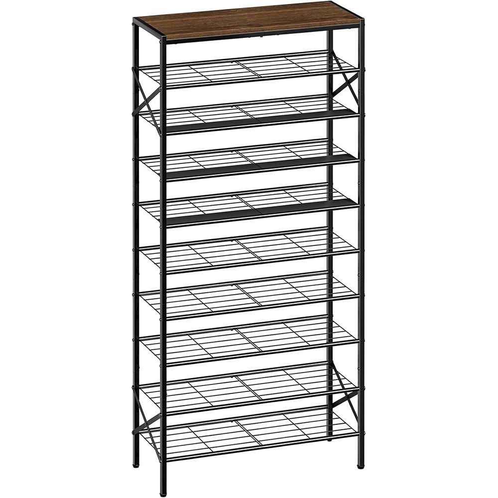 10-Tier Tall Metal Shoe Rack Organizer (30-40 Pairs) 10-Tier Tall Metal Shoe Rack Organizer (30-40 Pairs)