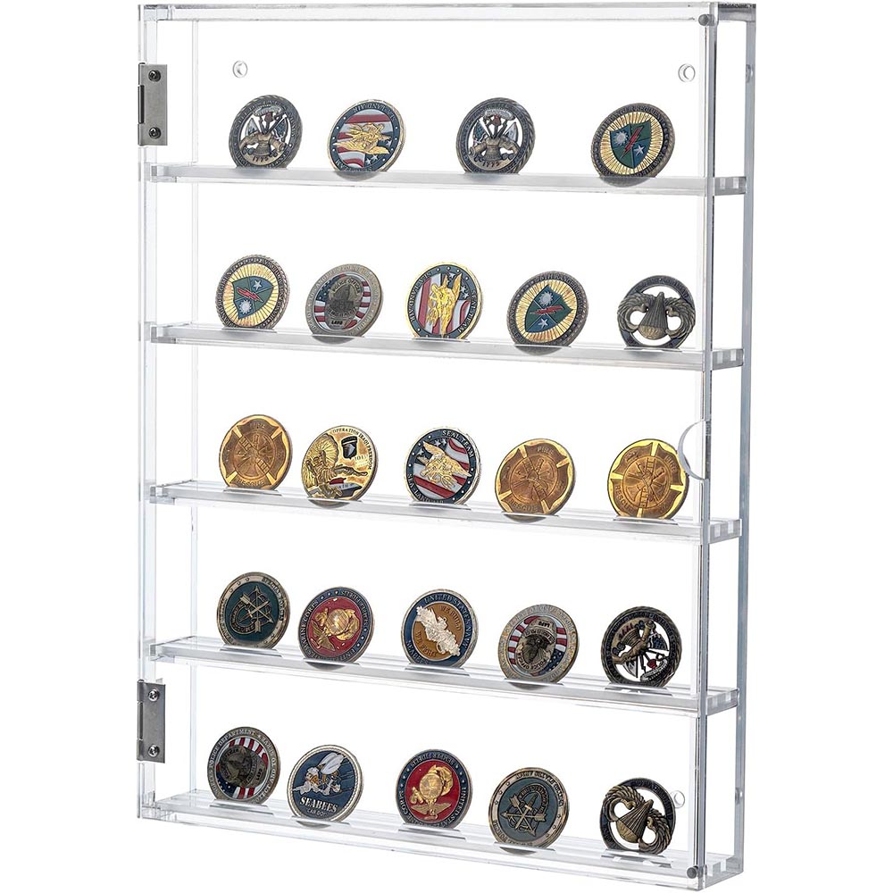 11×15 Wall Mounted Acrylic Challenge Coin Collector Display Case