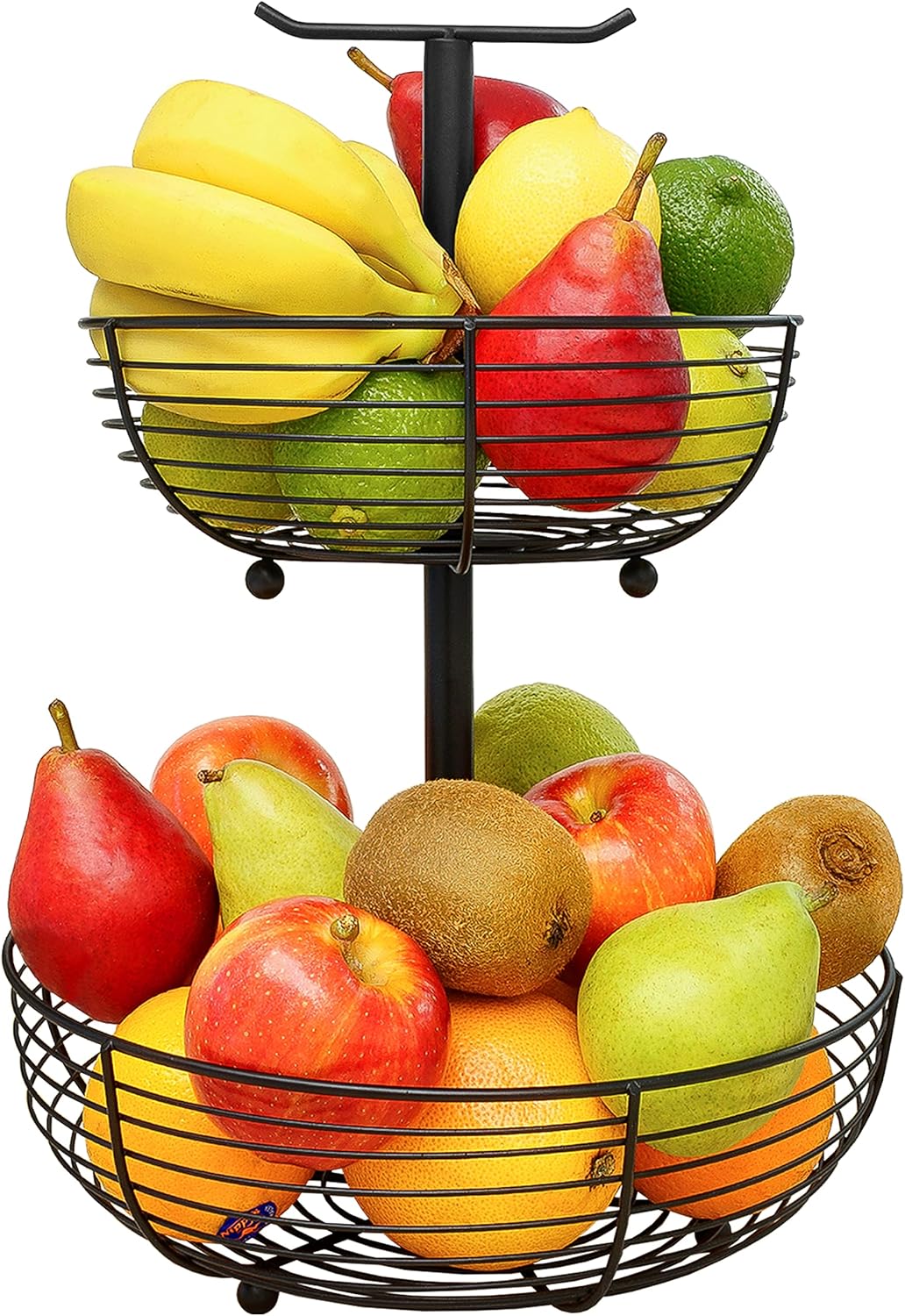 2-Tier Heavy Duty Wire Fruit Basket Bowl 2-Tier Heavy Duty Wire Fruit Basket Bowl