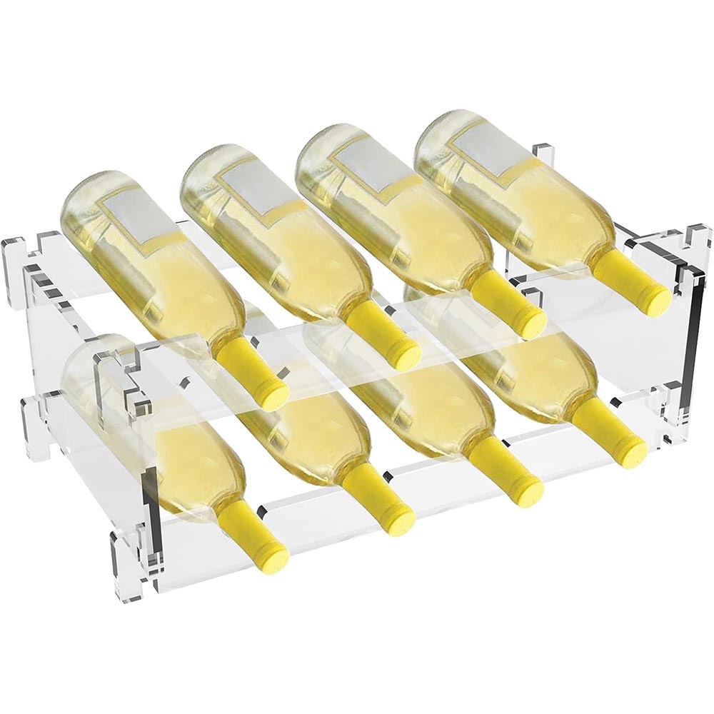 2-Tier 8-Bottle Stackable Acrylic Countertop Wine Rack 2-Tier 8-Bottle Stackable Acrylic Countertop Wine Rack