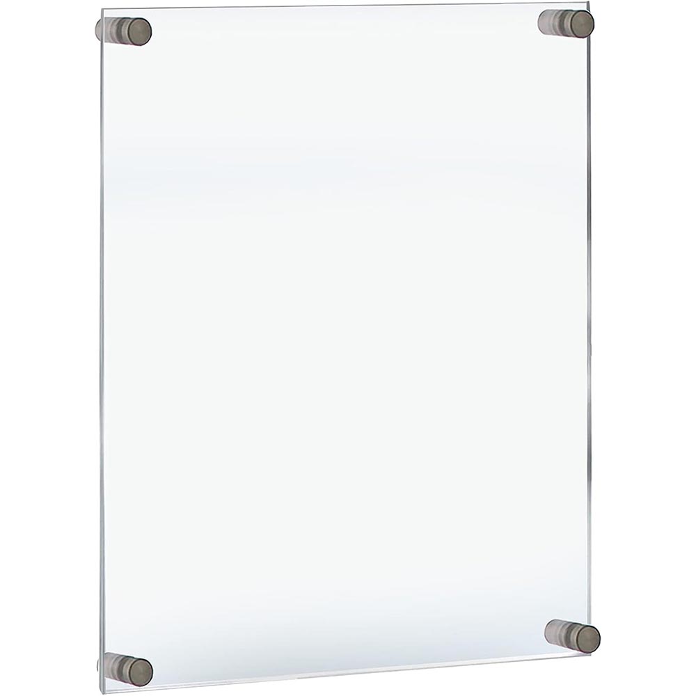 22″x28″ Floating Acrylic Wall Frame with Silver Standoffs 22″x28″ Floating Acrylic Wall Frame with Silver Standoffs