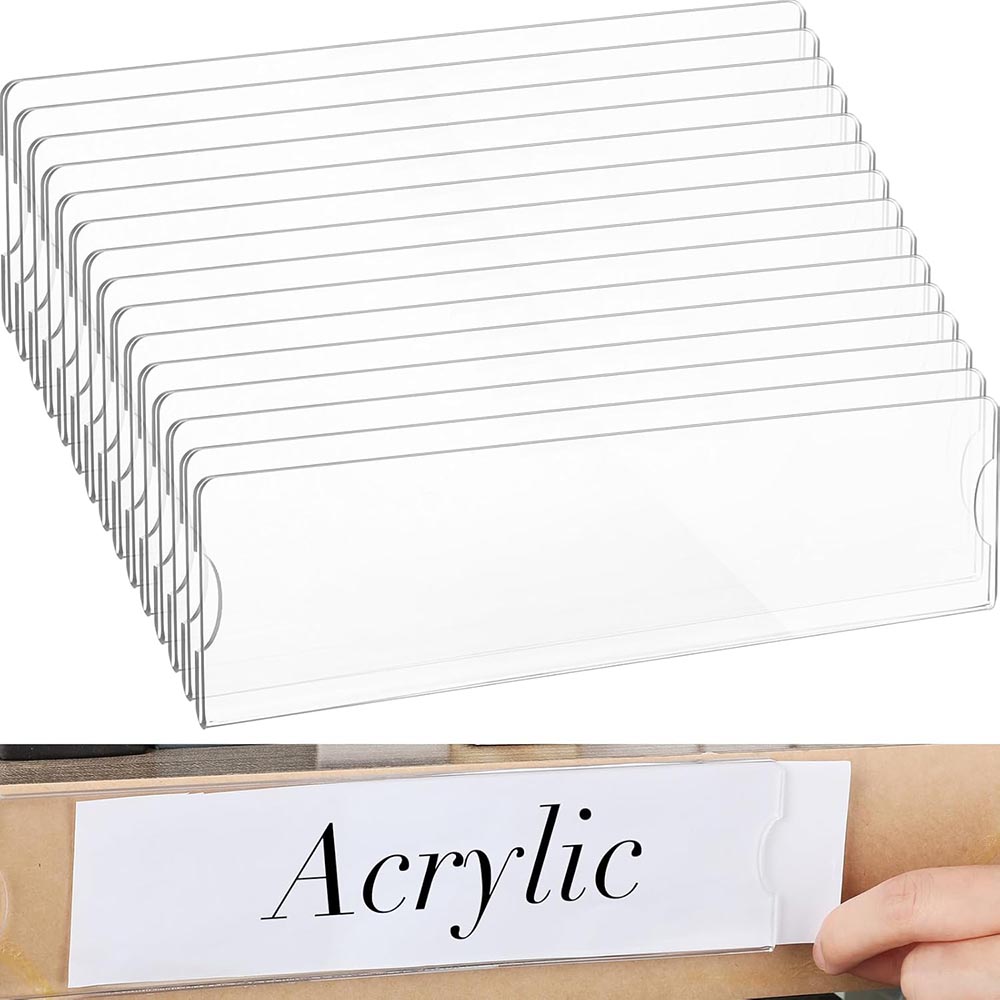 15-Set 2×10″ Clear Acrylic Wall Name Plate Holder with Tape 15-Set 2×10″ Clear Acrylic Wall Name Plate Holder with Tape