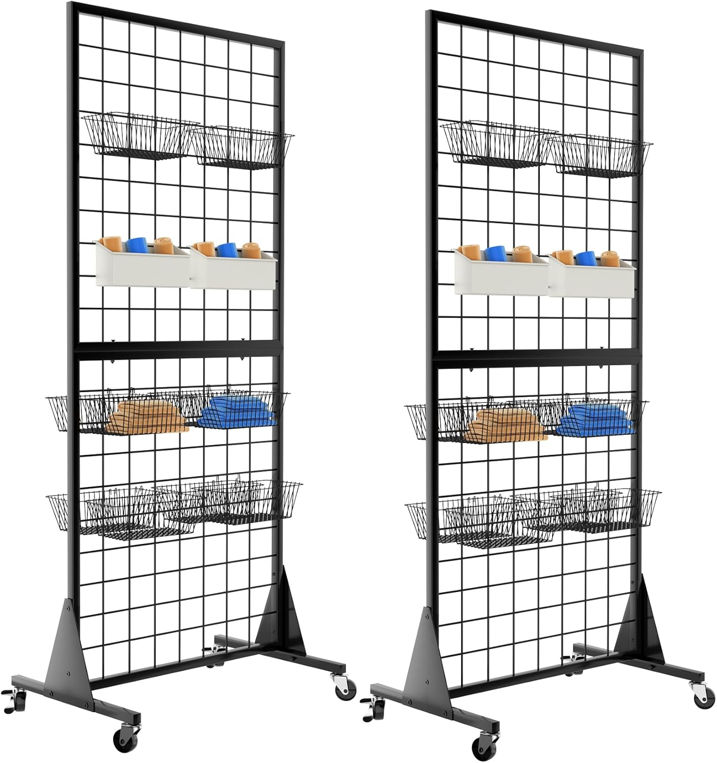 2-Pack 2’x5.5′ Floor Standing Gridwall Panel Display Stand 2-Pack 2’x5.5′ Floor Standing Gridwall Panel Display Stand