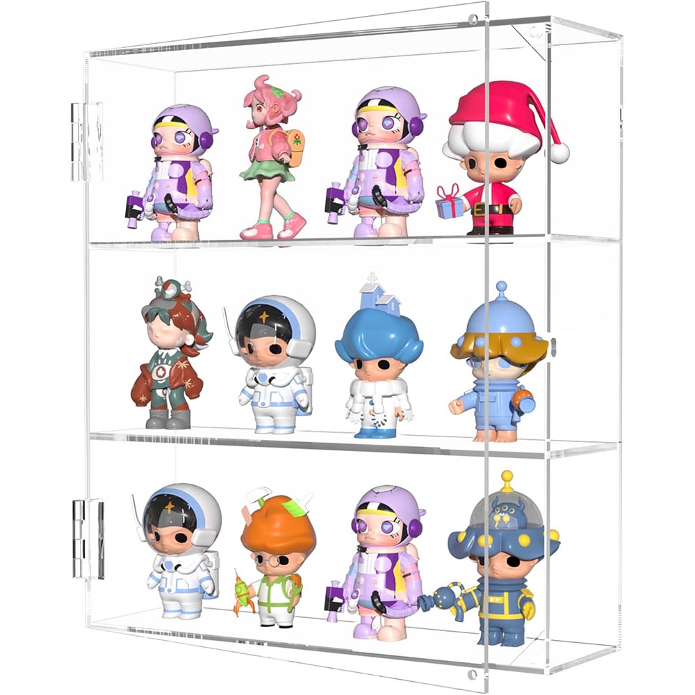 3-Layer Clear Acrylic Wall-Mounted Display Case for Figures 3-Layer Clear Acrylic Wall-Mounted Display Case for Figures