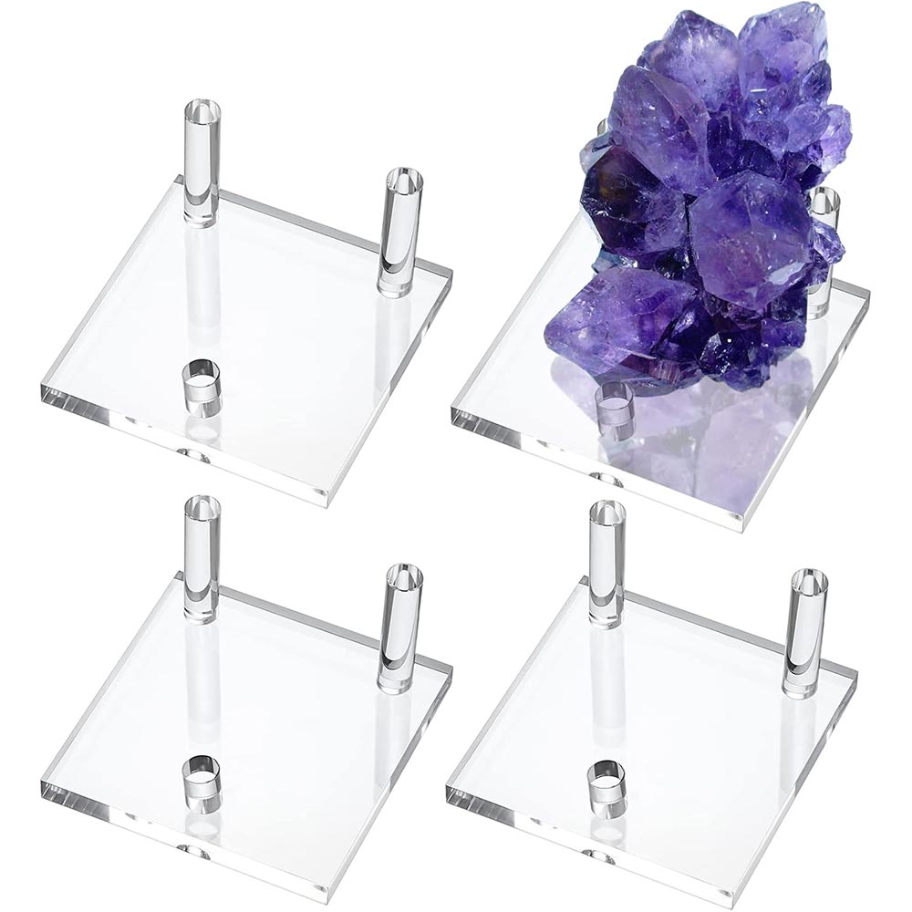 4-Pack Three-Peg Clear Acrylic Display Easel Stands 4-Pack Three-Peg Clear Acrylic Display Easel Stands