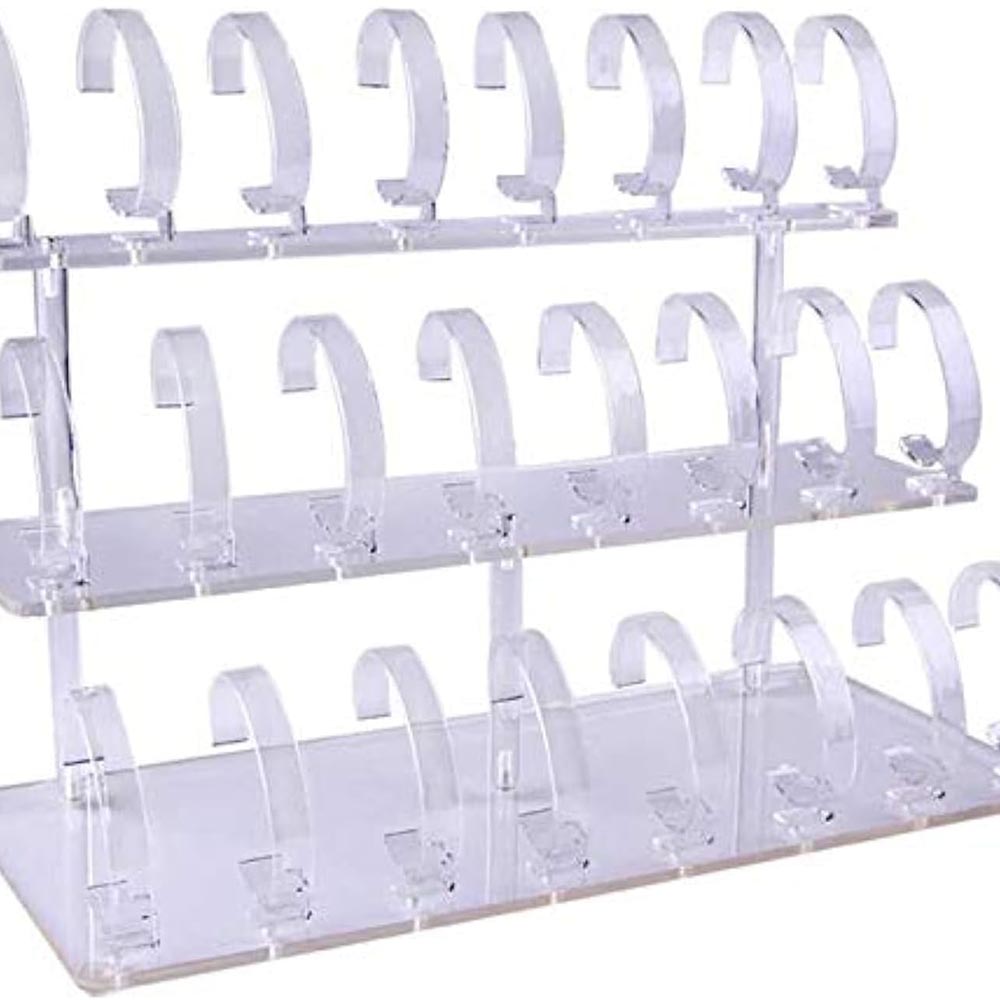 3-Tier 24-Watch Removable Acrylic Jewelry Display Rack