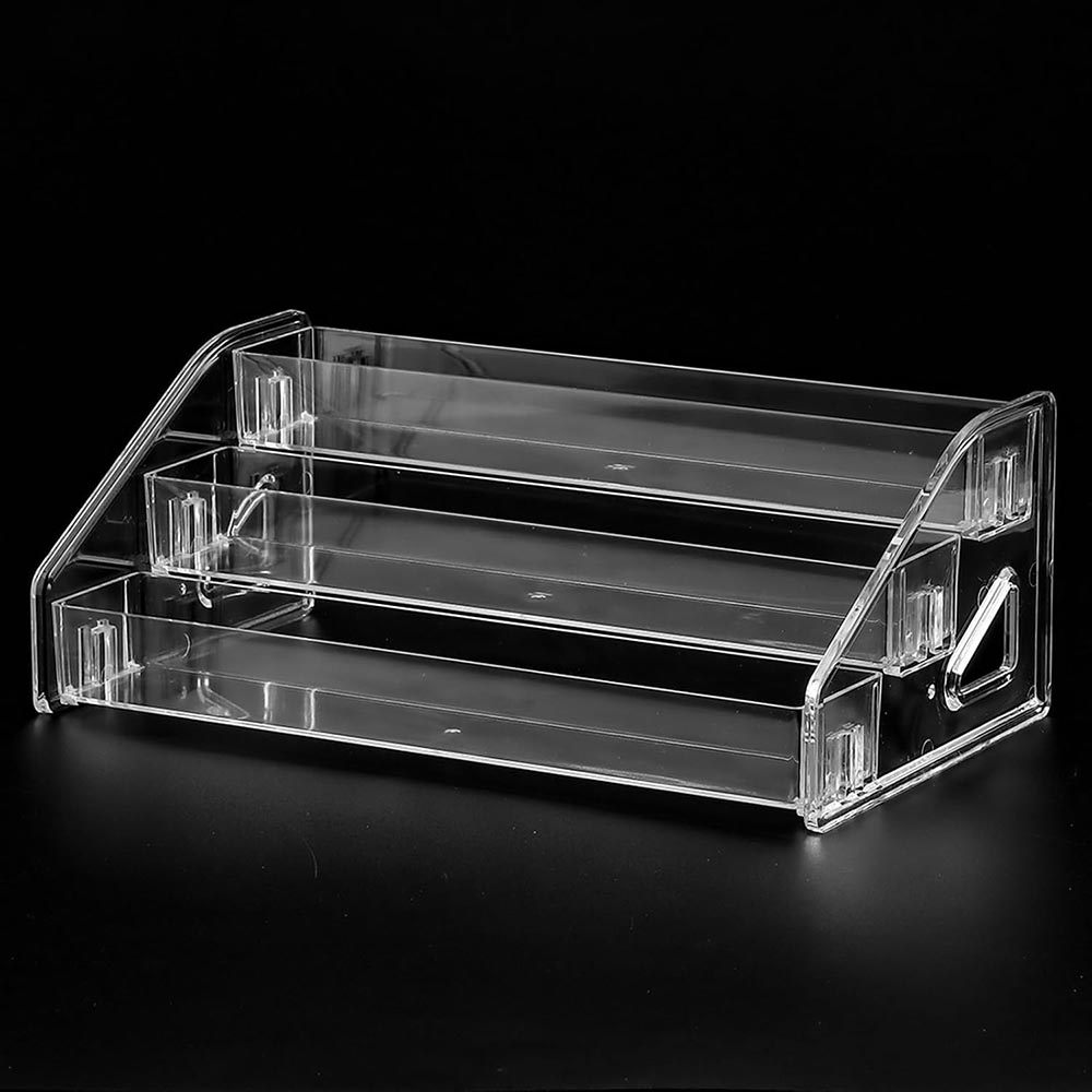 3-Layer Clear Acrylic Nail Polish & Eyeglasses Display Rack