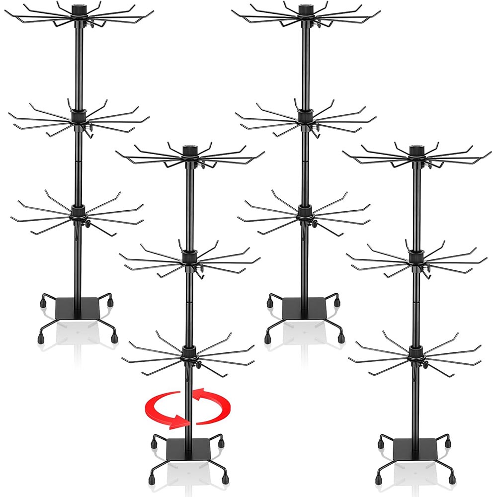 4-Pack 3-Tier Rotating Metal Jewelry & Necklace Display Stand 4-Pack 3-Tier Rotating Metal Jewelry & Necklace Display Stand