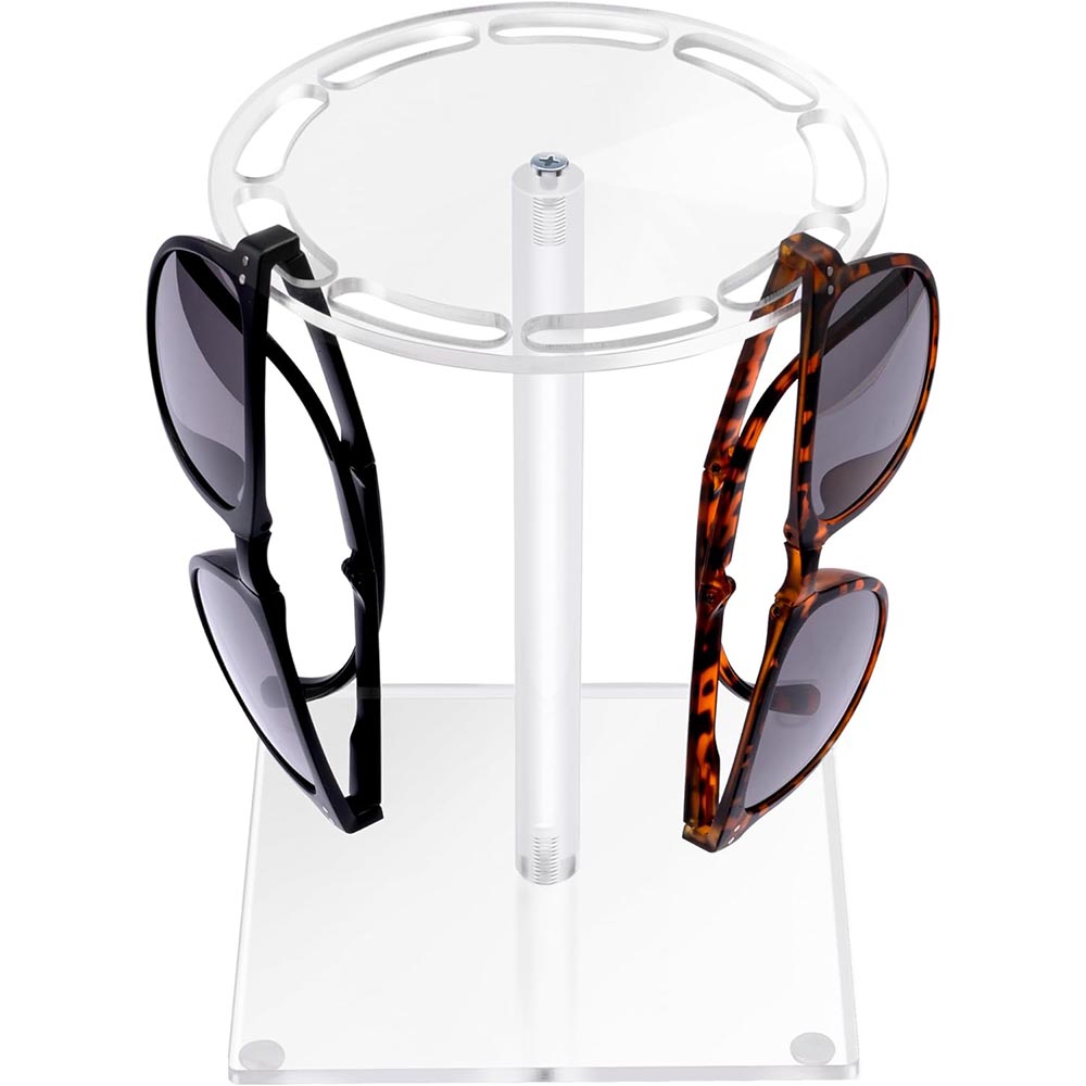 360° Rotating Clear Acrylic Sunglasses Organizer & Storage