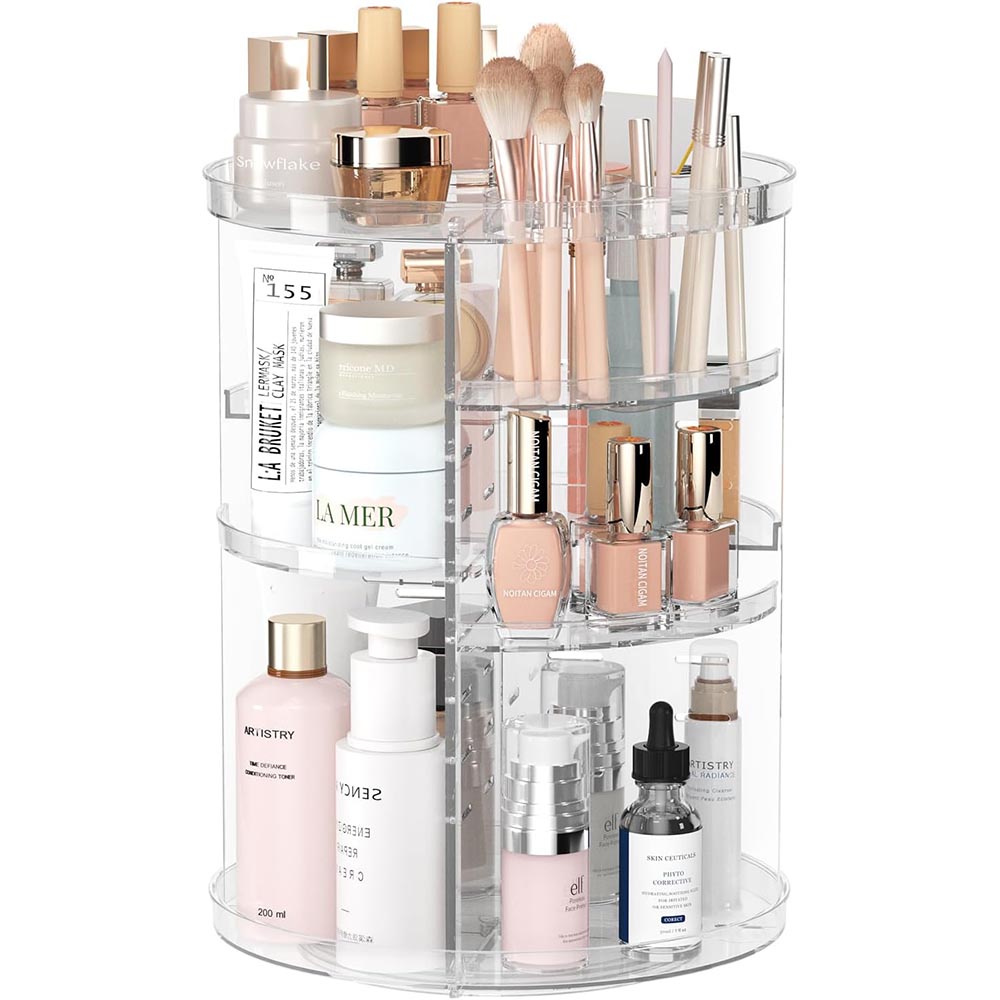 8-Layer DIY Adjustable Rotating Makeup & Skincare Organizer 8-Layer DIY Adjustable Rotating Makeup & Skincare Organizer
