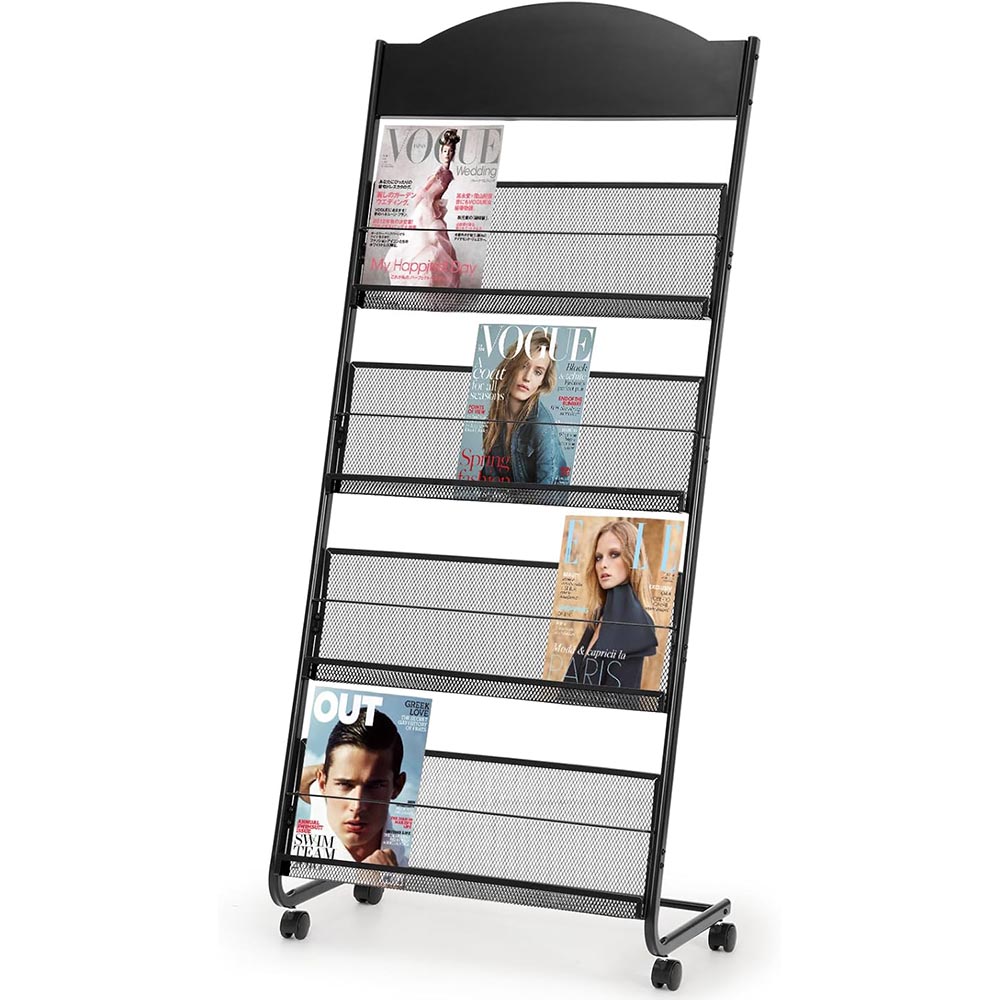 4-Pocket Floor Standing Brochure & Magazine Rack 4-Pocket Floor Standing Brochure & Magazine Rack