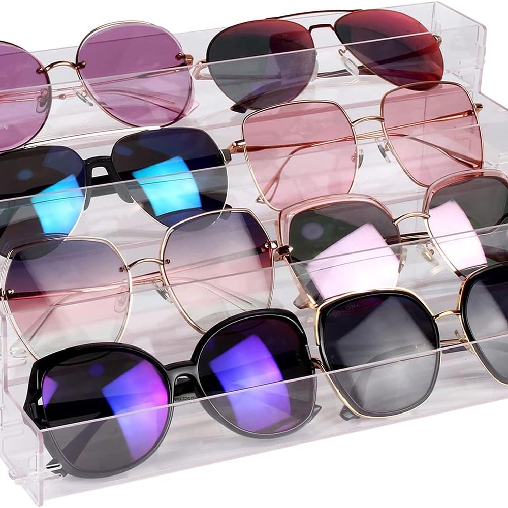 4-Tier Acrylic Sunglasses & Nail Polish Countertop Organizer