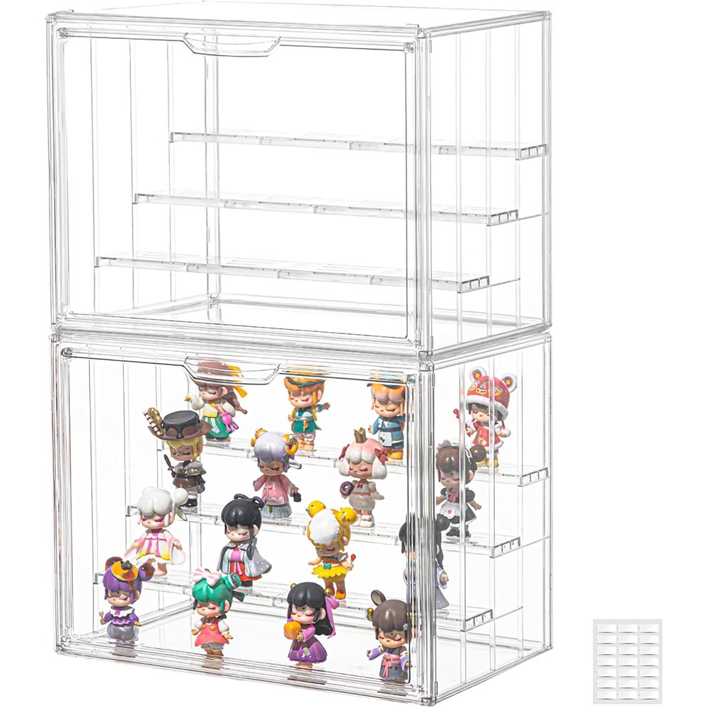 2-Pack 4-Tier Upgraded Acrylic Display Case with Magnetic Door 2-Pack 4-Tier Upgraded Acrylic Display Case with Magnetic Door