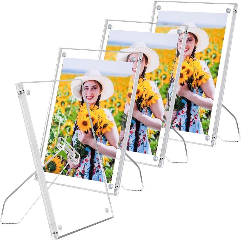 4-Pack 4×6″ Magnetic Acrylic Floating Picture Frames 4-Pack 4×6″ Magnetic Acrylic Floating Picture Frames