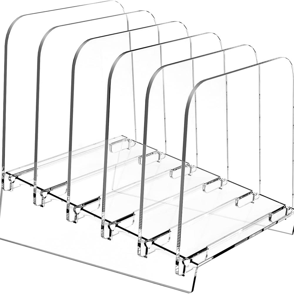 5-Section Vertical Acrylic Desk File Sorter 5-Section Vertical Acrylic Desk File Sorter