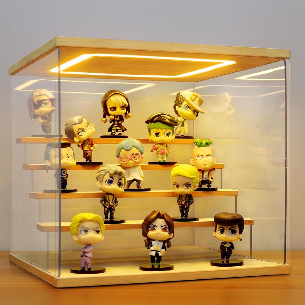 5-Tier Clear Acrylic Display Case with Light for Collectibles 5-Tier Clear Acrylic Display Case with Light for Collectibles