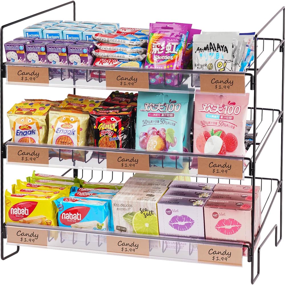 5-Tier Countertop Candy & Snack Display Rack with Clips 5-Tier Countertop Candy & Snack Display Rack with Clips
