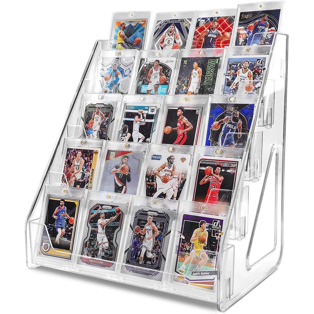 5-Tier Vertical Trading Card Display Stand for Graded Cards