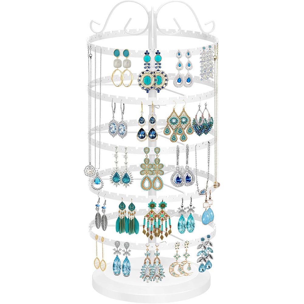 5-Tier Metal Rotating Earring Holder & Organizer Stand 5-Tier Metal Rotating Earring Holder & Organizer Stand