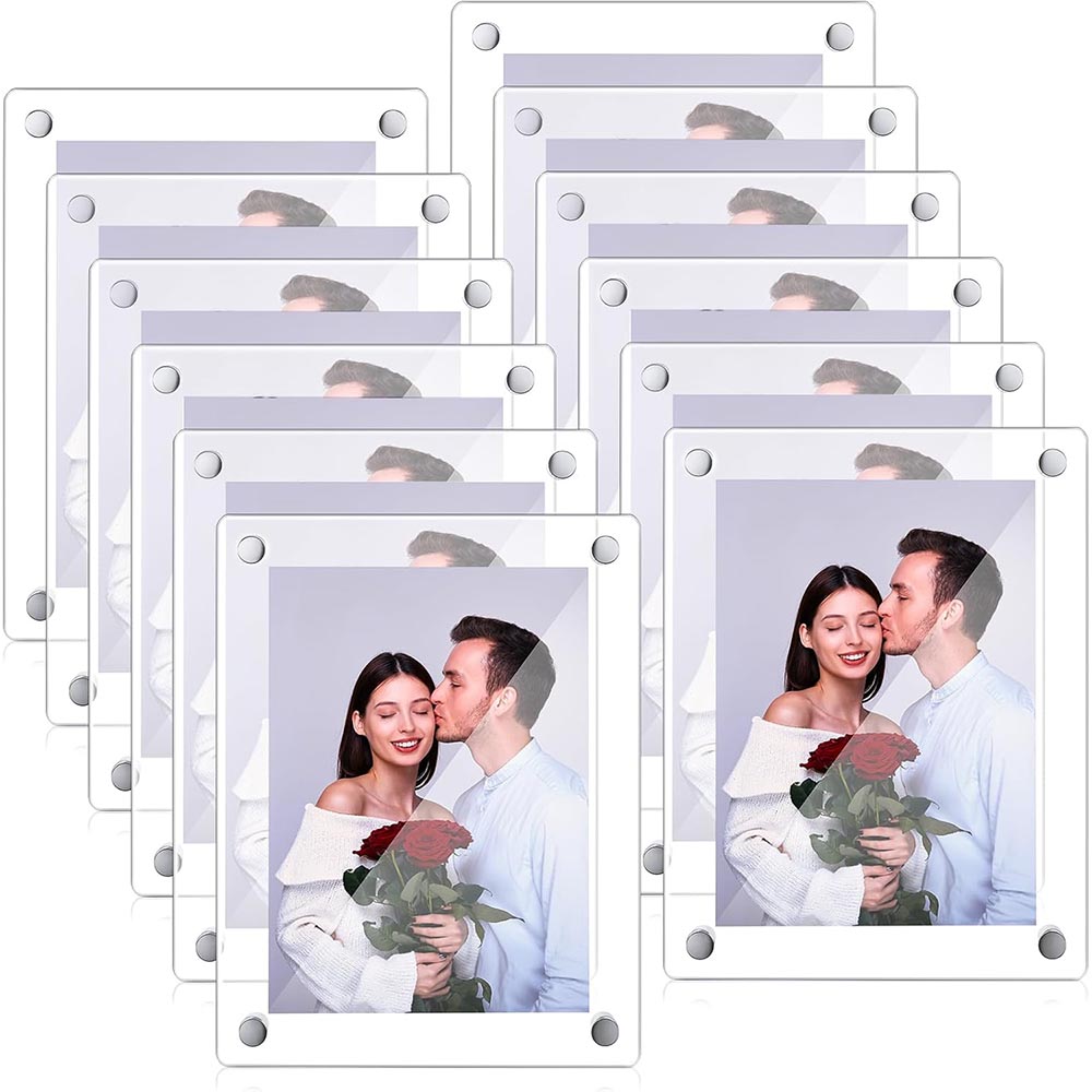 12-Pack 5×7″ Acrylic Floating Picture Frames for Wall Mount 12-Pack 5×7″ Acrylic Floating Picture Frames for Wall Mount