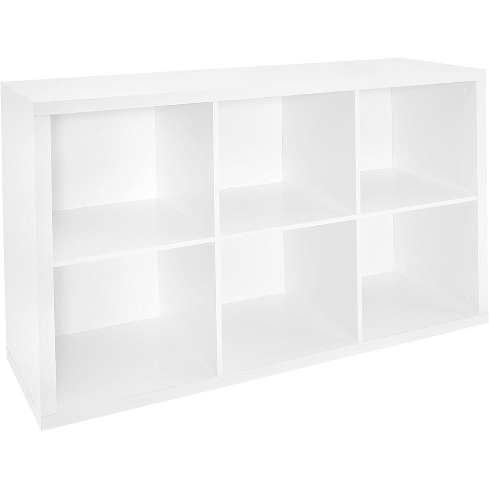 6-Cube Storage Shelf Organizer with Back Panel 6-Cube Storage Shelf Organizer with Back Panel