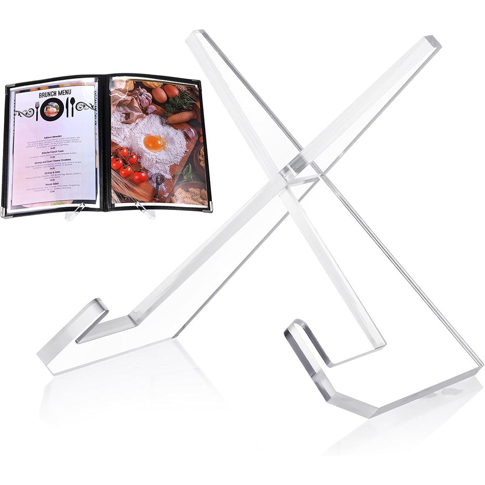 Clear Acrylic Cookbook Stand for Kitchen Counter