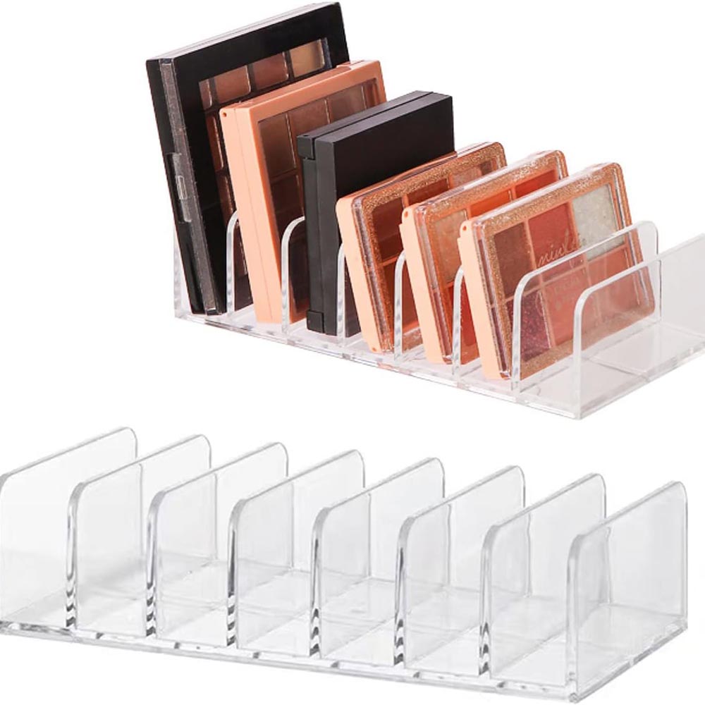 7-Section Divided Acrylic Makeup Palette Holder 7-Section Divided Acrylic Makeup Palette Holder