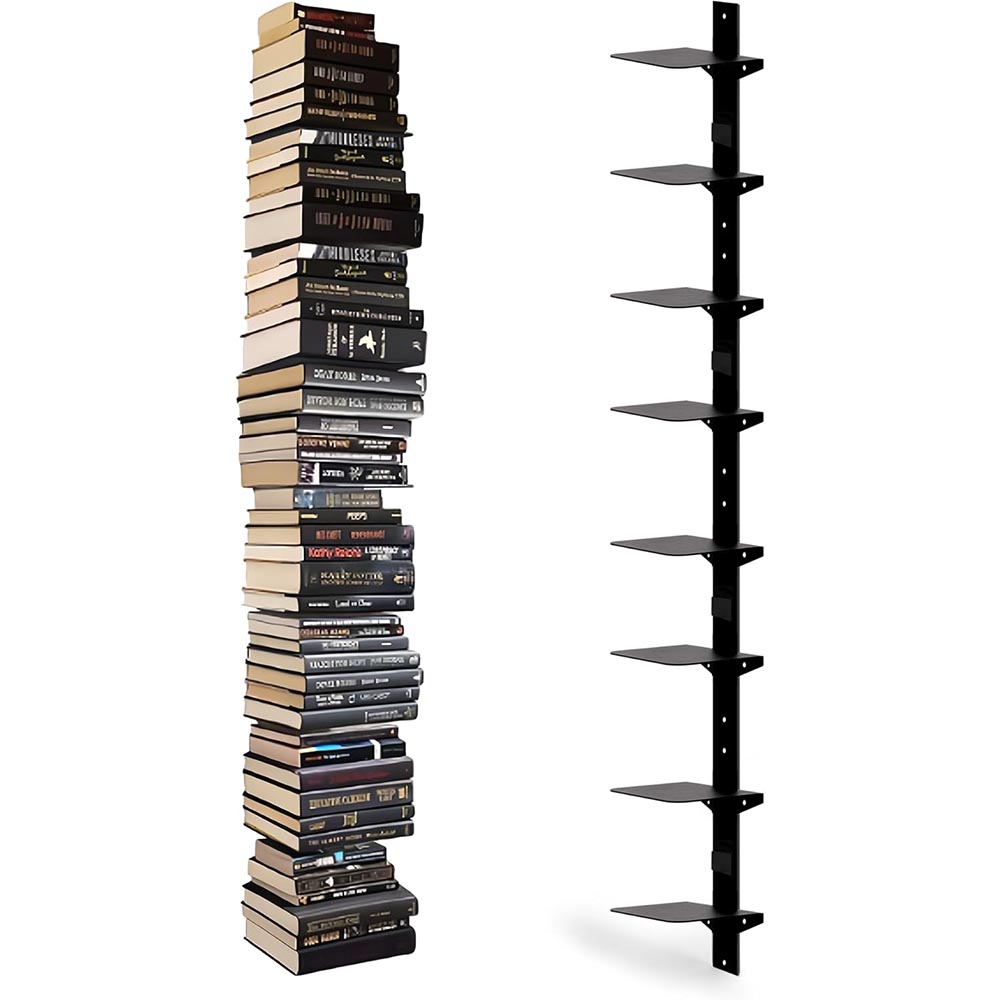 4-Pack 8-Tier Invisible Floating Bookshelves 4-Pack 8-Tier Invisible Floating Bookshelves