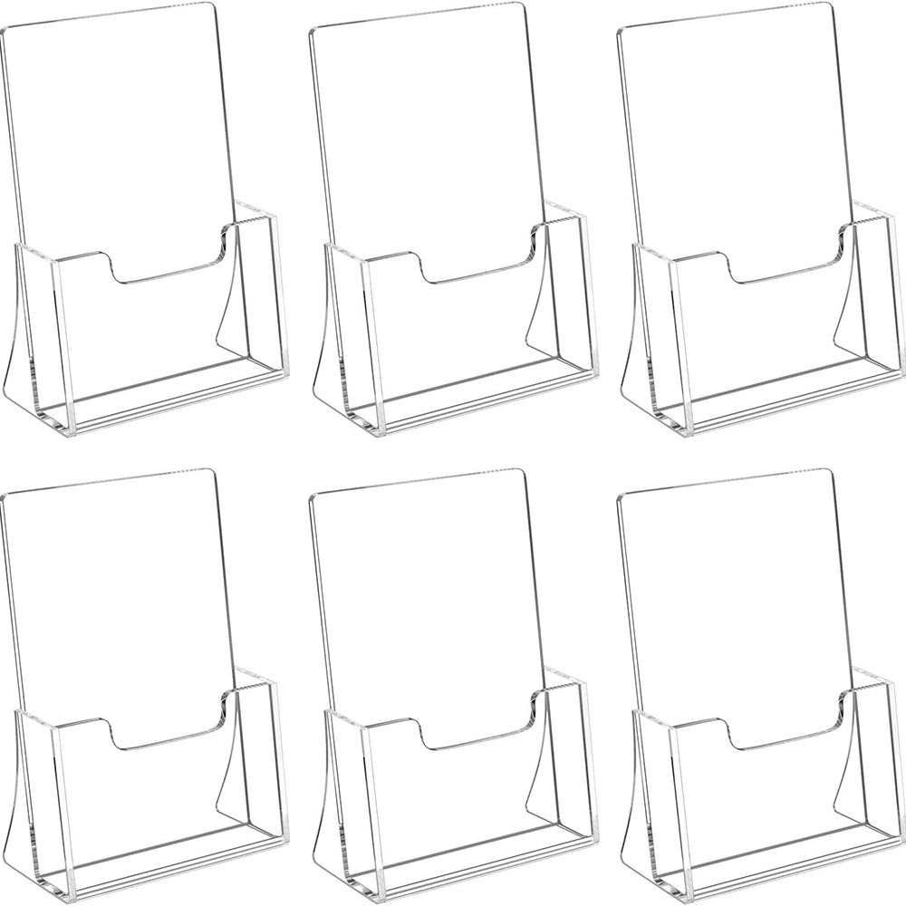 6-Pack 8.5×5.5″ Acrylic Flyer & Brochure Holder