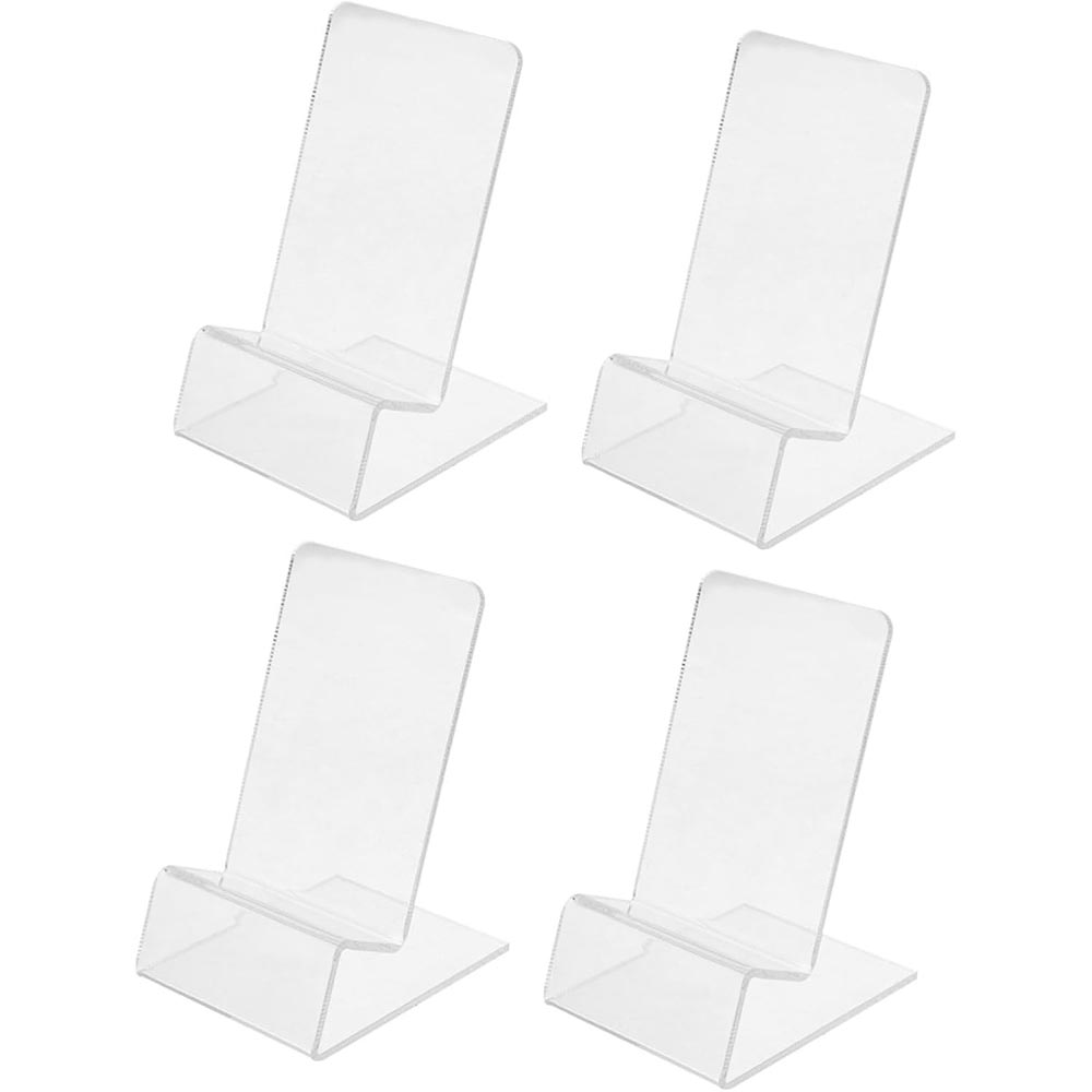 4-Piece Acrylic Mobile Phone Display Holder Set for Retail
