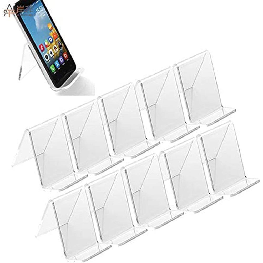 10-Pack Acrylic Mobile Phone Display Holder Stands