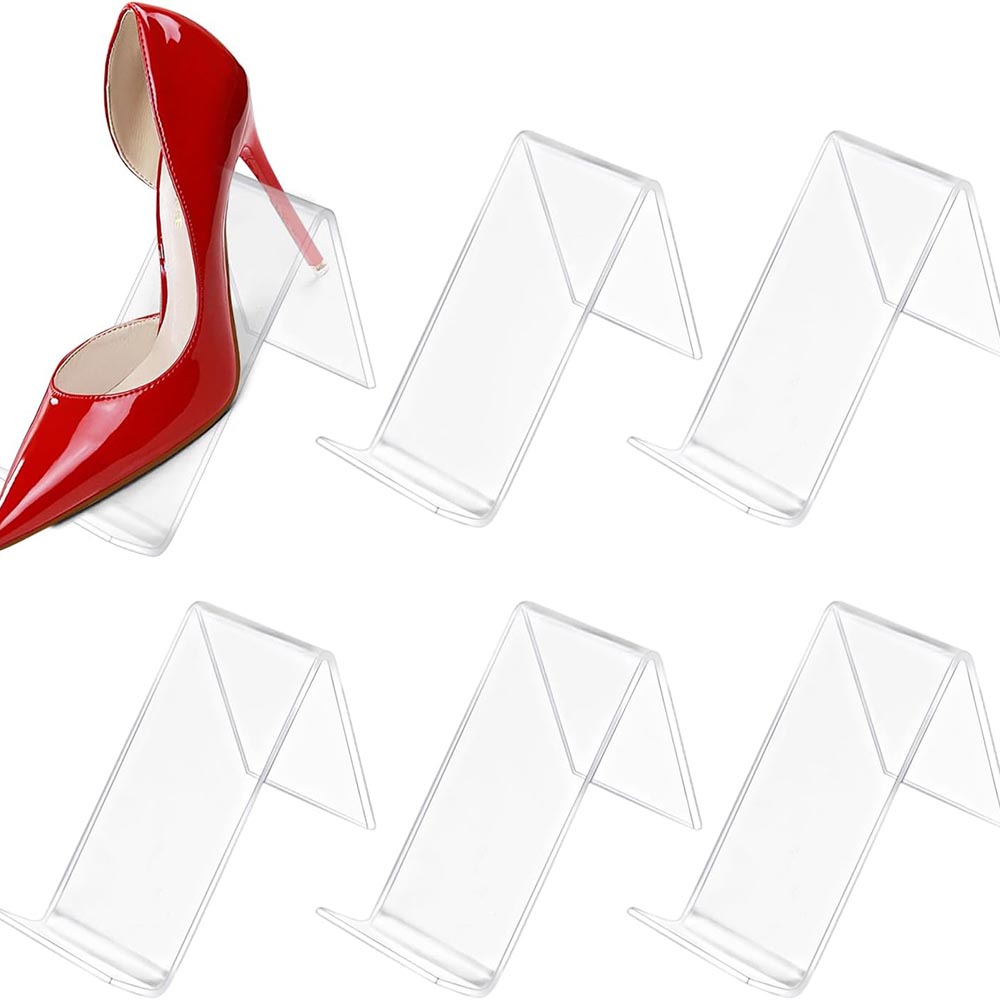 6-Piece Acrylic Shoe Display Rack Holder