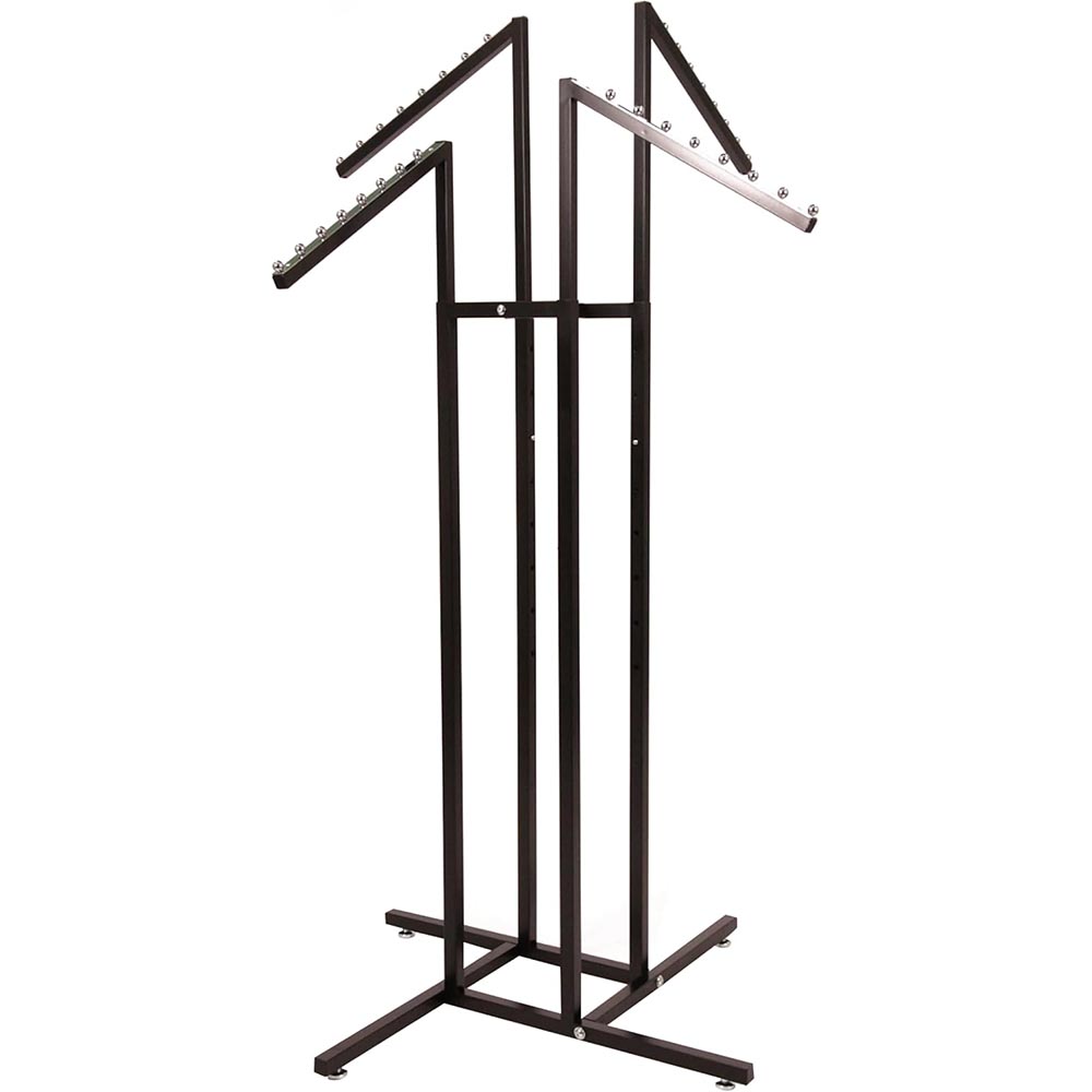 4-Way Adjustable Retail Clothing Rack with Slanted Arms 4-Way Adjustable Retail Clothing Rack with Slanted Arms