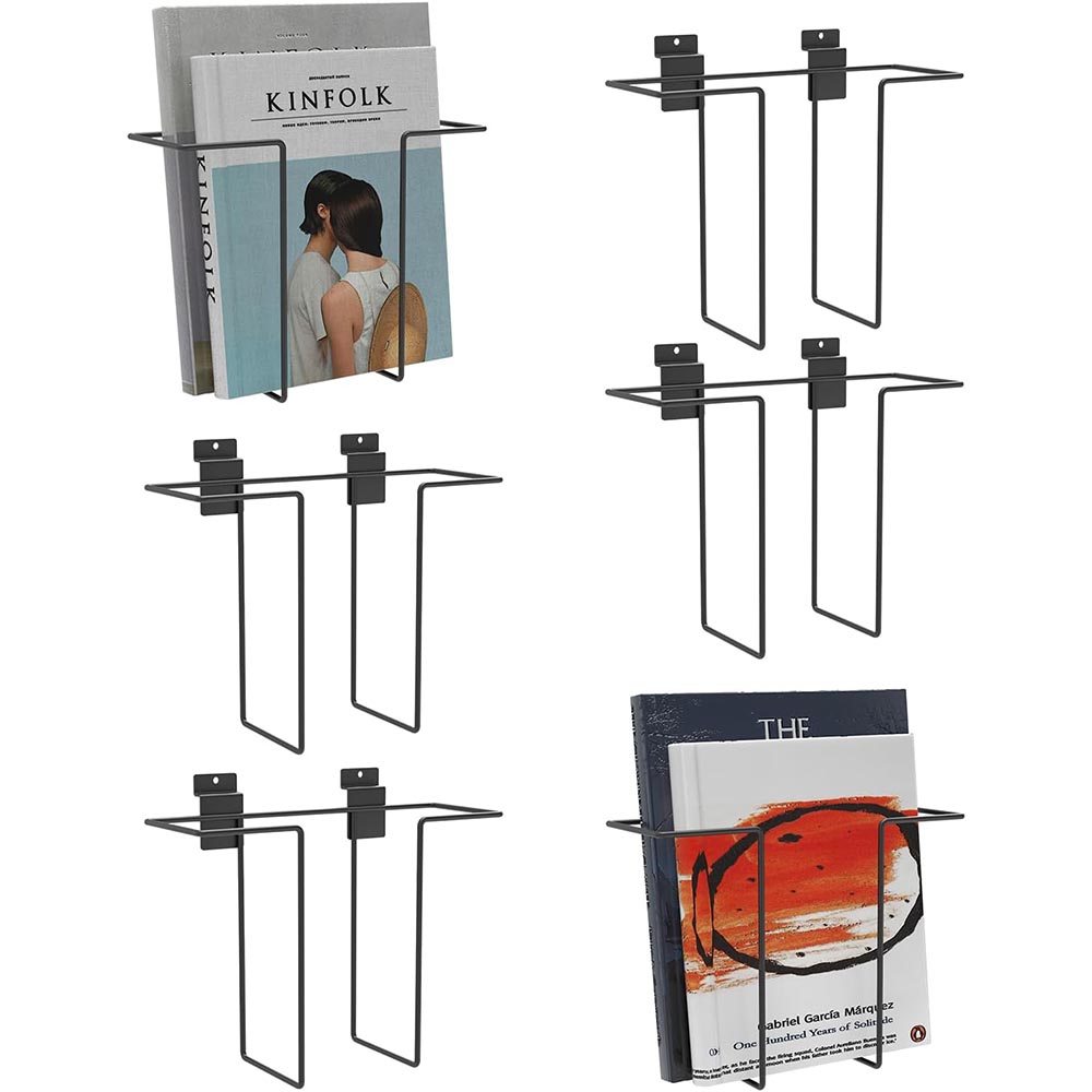6-Pack Slatwall Metal Wire Magazine Holder 6-Pack Slatwall Metal Wire Magazine Holder
