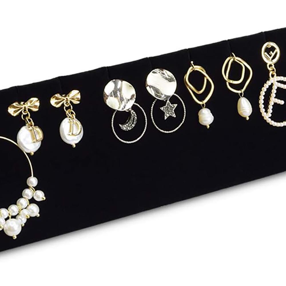 Black Velvet Earring & Pendant Jewelry Organizer Display Holder
