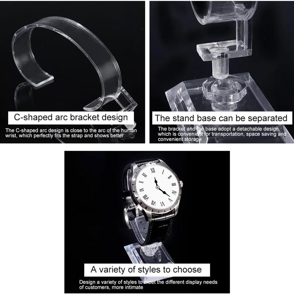 6-Pack C-Shape Single Watch & Bracelet Display Racks