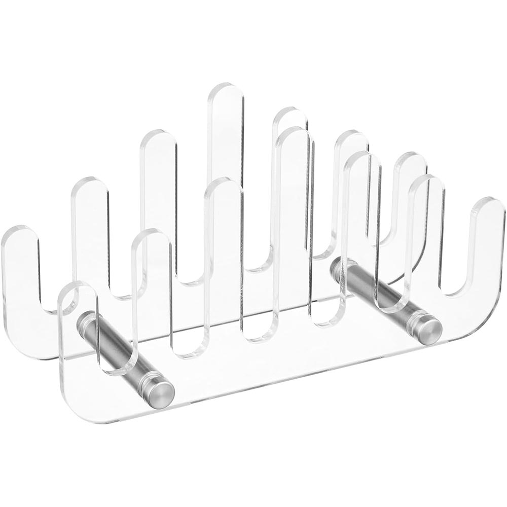 6-Grid Clear Acrylic Coaster Holder (Holder Only)