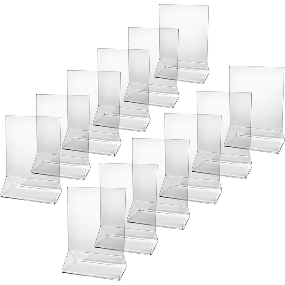 12-Set 3.5×5″ Clear Acrylic Table Menu Card Holders