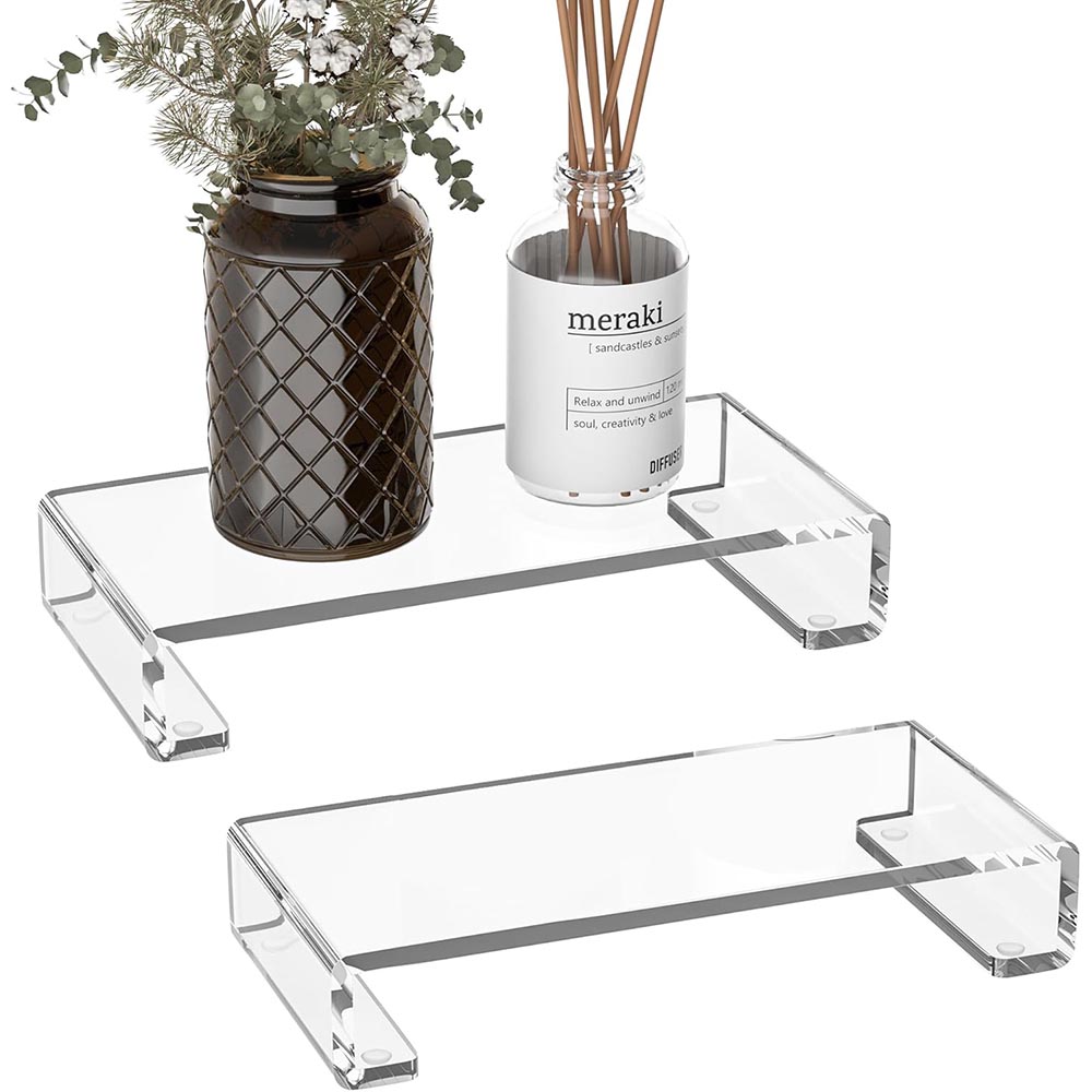 Clear Acrylic Pedestal Tray & Soap Dish Holder