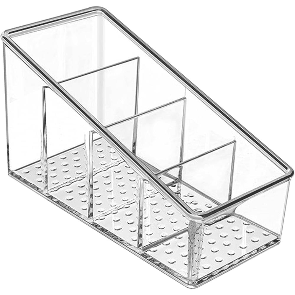 Clear Plastic TV Remote Control Storage Caddy
