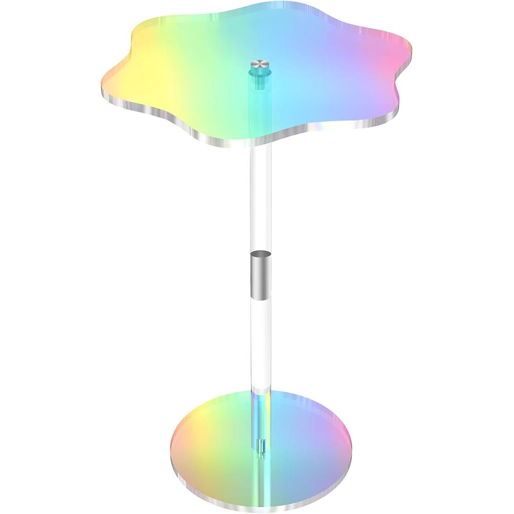 Rainbow Flower-Shaped Small Acrylic End Table Rainbow Flower-Shaped Small Acrylic End Table