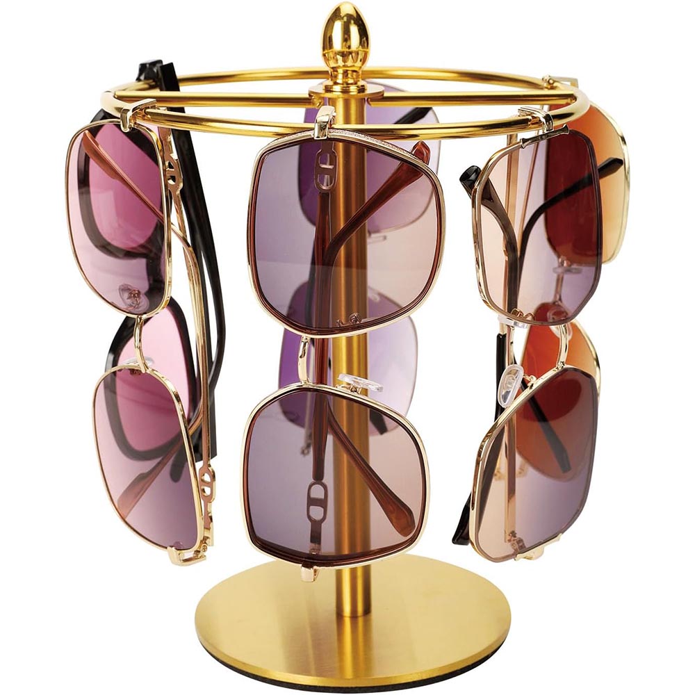 12-Pair Stainless Steel Sunglasses & Eyeglass Display Stand (Gold) 12-Pair Stainless Steel Sunglasses & Eyeglass Display Stand (Gold)