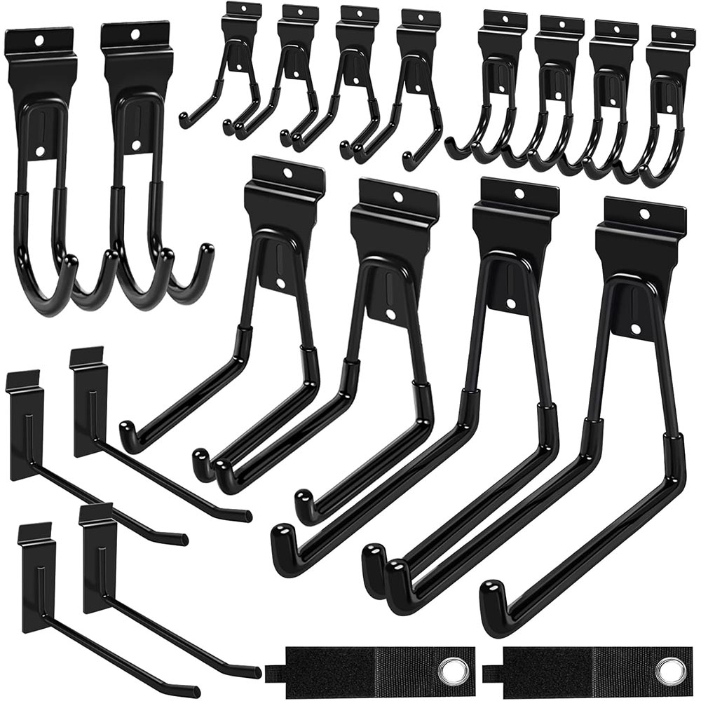 20-Pack Black Slatwall Hooks for Garage & Tool Organization 20-Pack Black Slatwall Hooks for Garage & Tool Organization
