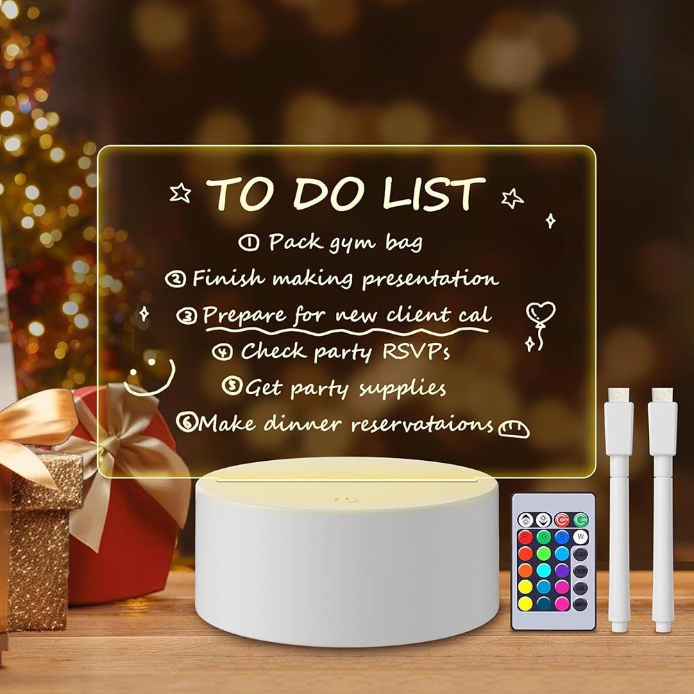Light-Up Acrylic Dry Erase Board with 16-Color Remote Light-Up Acrylic Dry Erase Board with 16-Color Remote