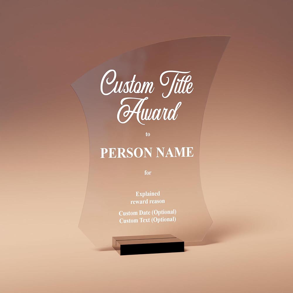 8″x10″ Personalized Acrylic Trophy Award 8″x10″ Personalized Acrylic Trophy Award
