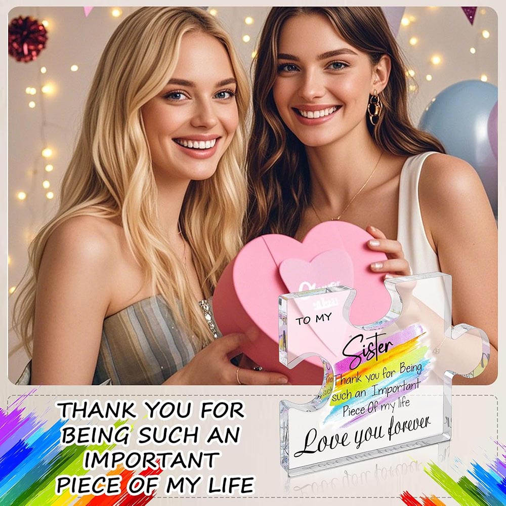 Personalized Engraved Acrylic Puzzle Photo Block Personalized Engraved Acrylic Puzzle Photo Block