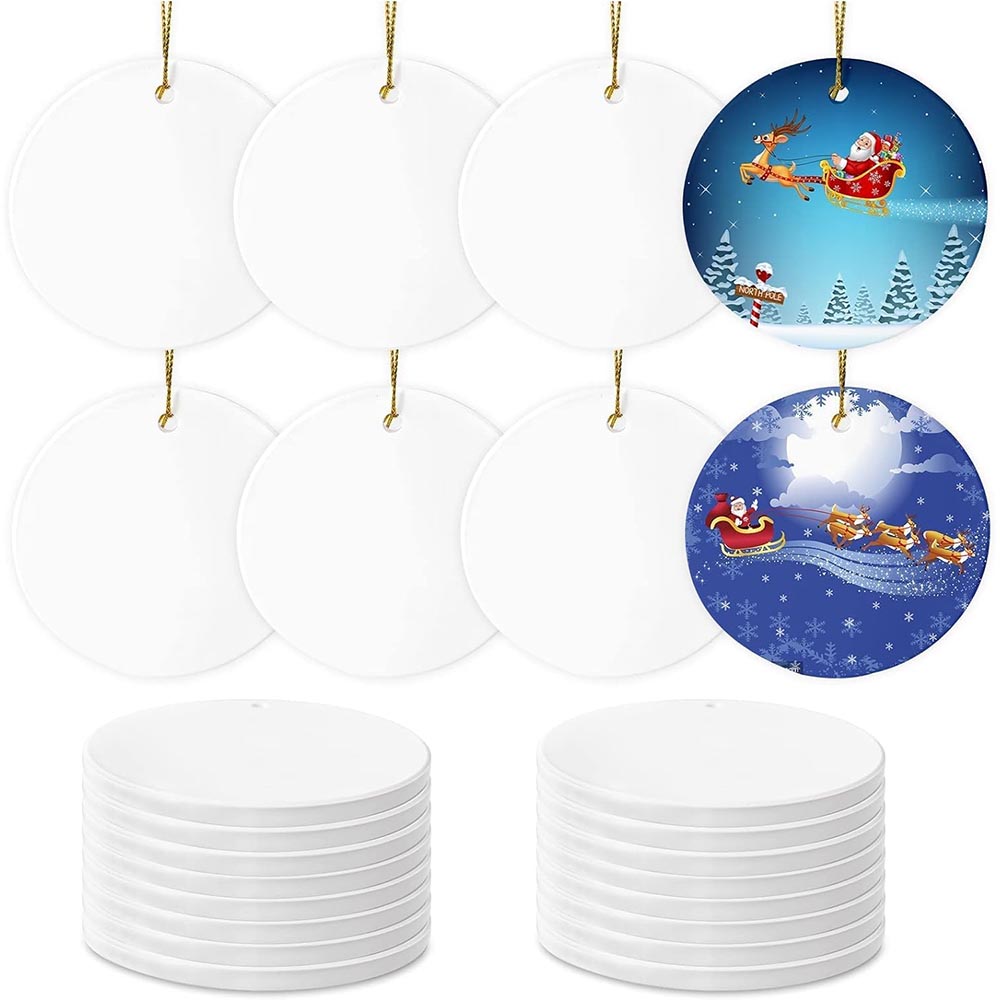 Sublimation Ceramic Ornament Blanks for Heat Press Sublimation Ceramic Ornament Blanks for Heat Press