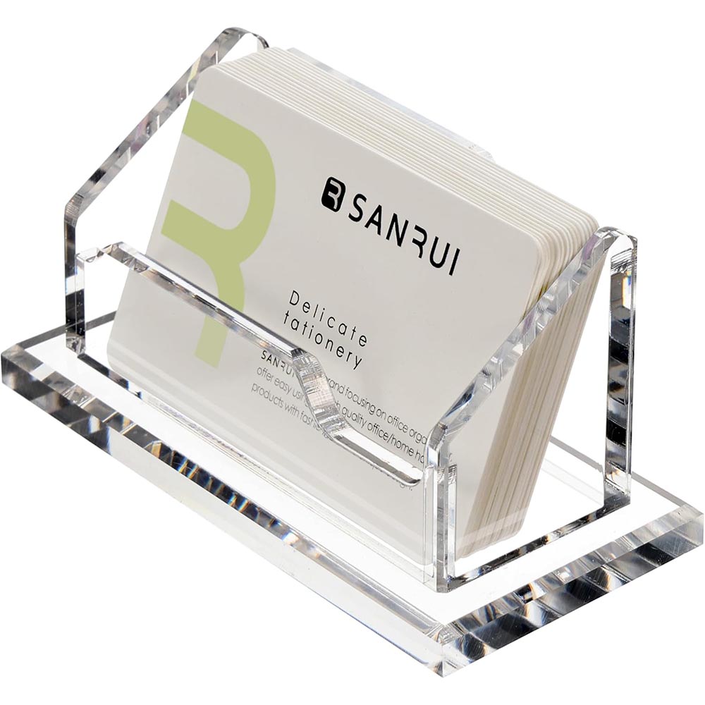 Single Clear Acrylic Business Card Holder for Desk (60 Cards) Single Clear Acrylic Business Card Holder for Desk (60 Cards)