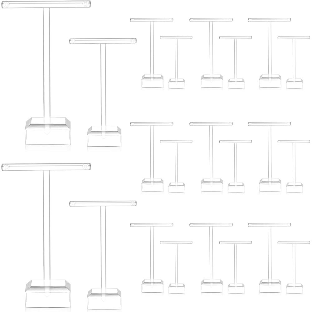 T-Bar Acrylic Earring & Necklace Display Holder Tree Stand