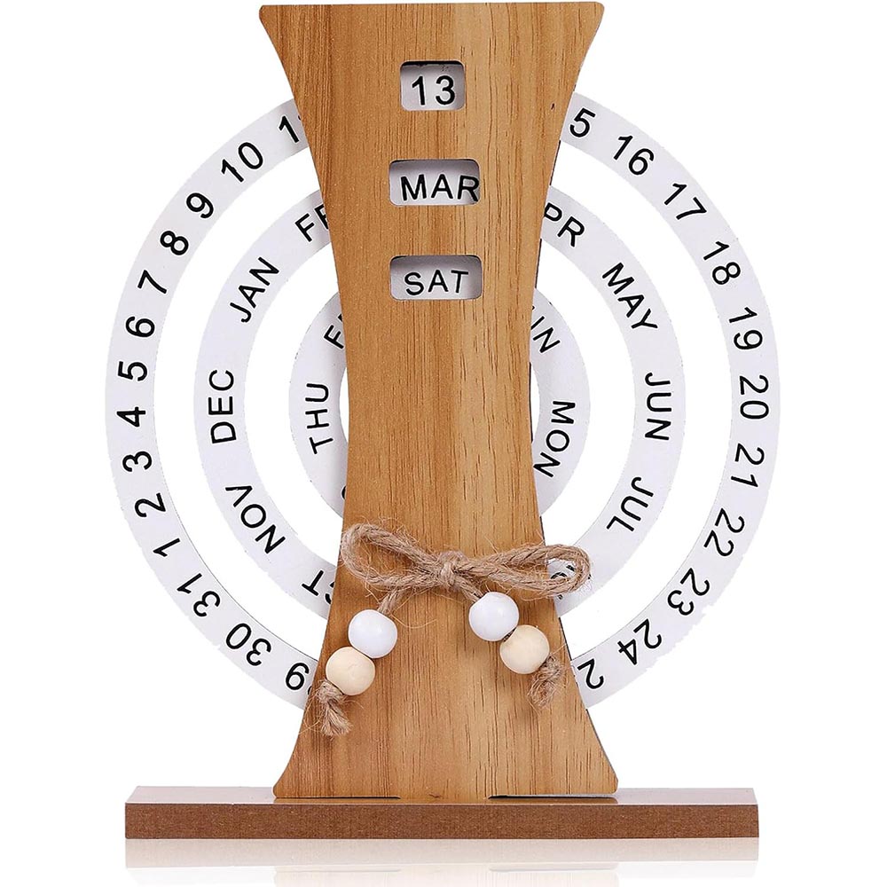 Vintage Wooden Perpetual Desk Calendar Vintage Wooden Perpetual Desk Calendar